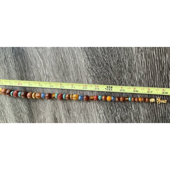 Vintage Liz Claiborne Necklace LCI Beaded Inch Multi Color Signed Sz 28” - Picture 5 of 11